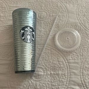 Starbucks Tumbler-24oz Seafoam green blue‎ sequin